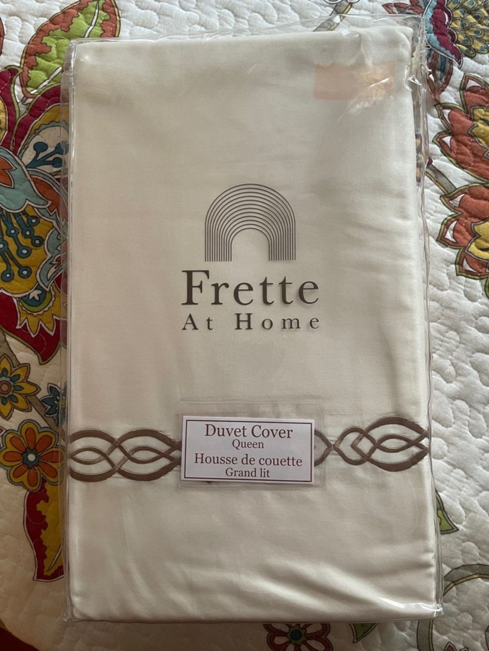 NWT FRETTE duvet cover in QUEEN 🇮🇹